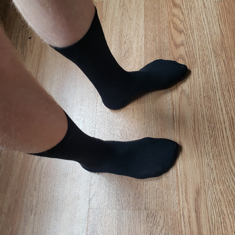 Nylon/cotton dress socks